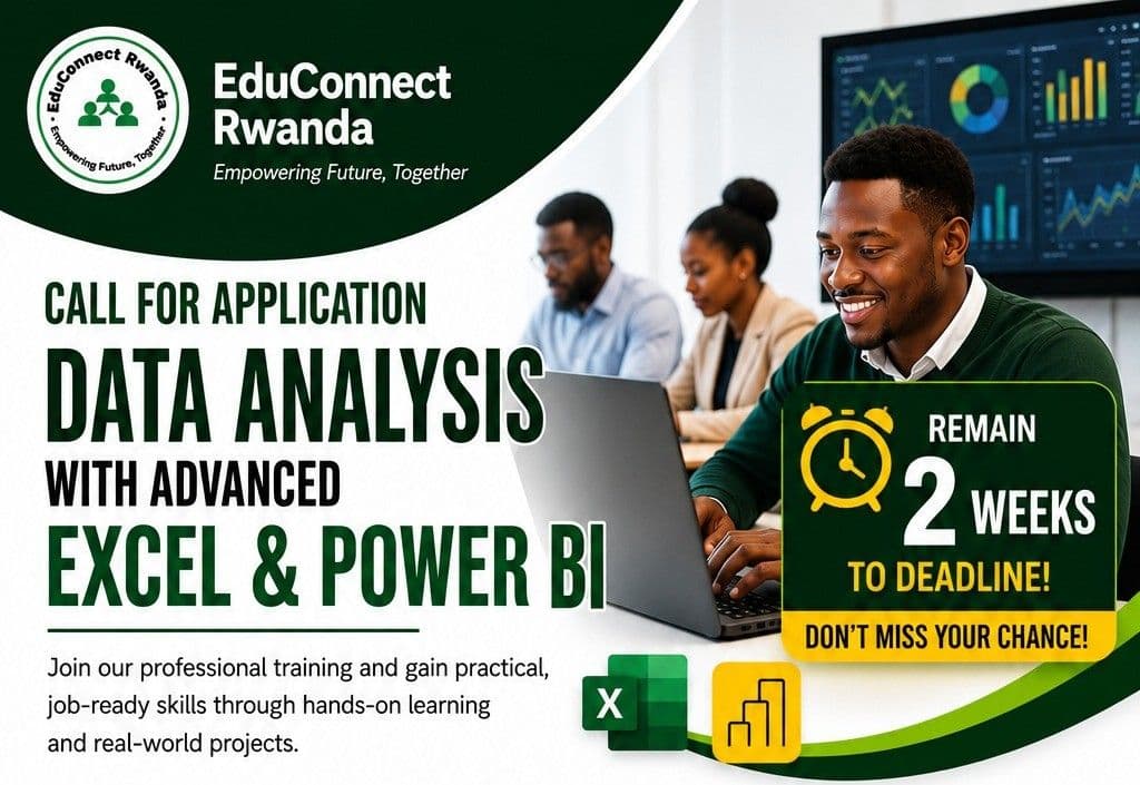 EduConnect Rwanda Opens Applications for Data Analysis Training with Excel and Power BI