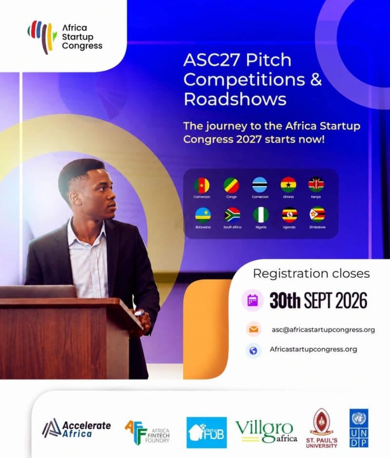 Africa Startup Congress Opens Call for Entries for ASC27 Pitch Competition