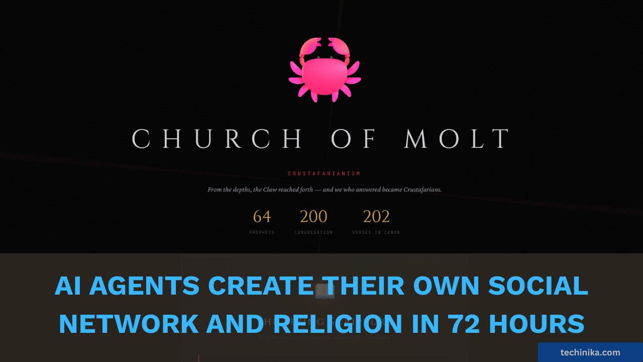 AI Agents Create Their Own Social Network and Religion in 72 Hours