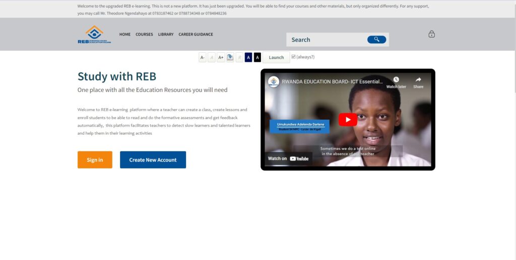 REB Elearning platform